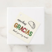 Étiquettes Cadeau Muchas Gracias, Parti Taco En Merci (En situation)