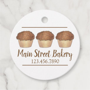 Étiquettes Cadeau Muffin À La Pouce Cuisinée À La Boulangerie Baker