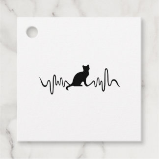 Étiquettes Cadeau Mug de chat - Cat Heartbeat Mug de café