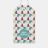 Étiquettes-cadeau Multicolor Christmas Trees Pattern (Devant)
