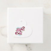 Étiquettes Cadeau Musical treble clef notes with sakura flowers (En situation)