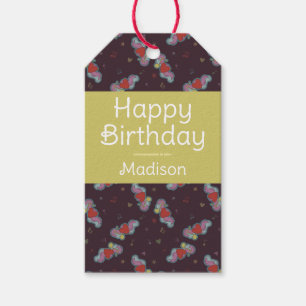 Étiquettes-cadeau Musique Lover Doodles Thème Anniversaire Fête Jaun