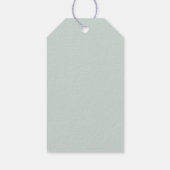 Étiquettes-cadeau Mustard Jaune Floral Sage Vert Mariage moderne (Dos)