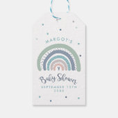 Étiquettes-cadeau Muted Pastel Rainbow Baby shower Favoriser (Dos)