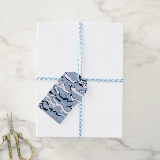 Étiquettes-cadeau MVB Cameo Design bleu clair (Avec de laficelle)