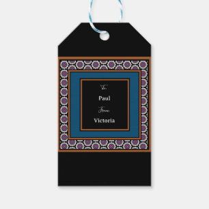 Étiquettes-cadeau MVB Mexique Monogramme Able Accent frontière