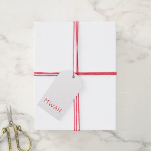 Étiquettes-cadeau MWAH Typographie Moderne Rouge Amour à Toi Amusant