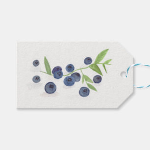 Étiquettes-cadeau Myrtilles fruit cuisine aquarelle rustique