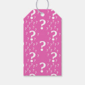 Étiquettes-cadeau Mystère question marque énigme puzzle rose (Devant)