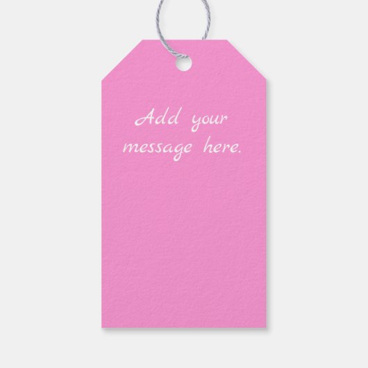 Étiquettes-cadeau Mystère question marque énigme puzzle rose (Dos)