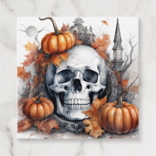 Étiquettes Cadeau Mystic Halloween Gothic Skull Art - Enchantant