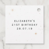 Étiquettes Cadeau Mystique cosmique (Dos)