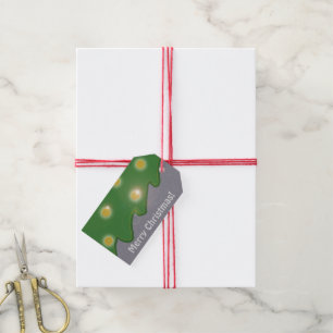Étiquettes-cadeau Naïf Noël Trois avec Greeting Grey
