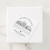 Étiquettes Cadeau Nashville Skyline | Accueil Mariage (En situation)