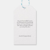 Étiquettes-cadeau Nativité religieuse de Noël Bénédiction chrétienne (Dos)