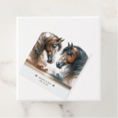 Étiquettes Cadeau Nature Brown Horses Ajouter Mariage photo (En situation)