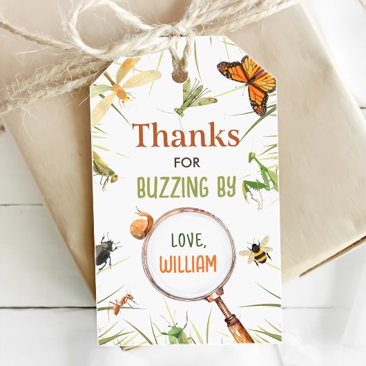 Étiquettes-cadeau Nature Insect Bugs Anniversaire