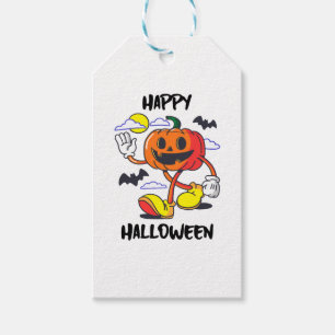 Étiquettes-cadeau Naughty Citrouille Happy Halloween cadeau
