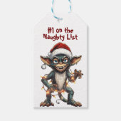 Étiquettes-cadeau Naughty List Gremlin (Devant)