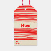 Étiquettes-cadeau Naughty Nice Crème Rouge Pepperment Candy (Dos)