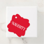 Étiquettes Cadeau Naughty Nice double face (En situation)