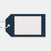 Étiquettes-cadeau Naughty ou Nice de la Marine d'or (Dos Horizontal)