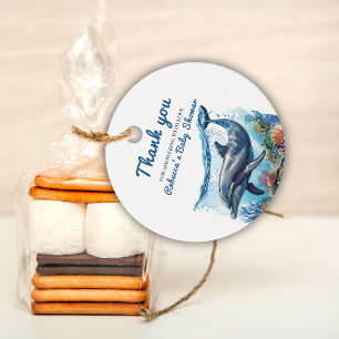 Étiquettes Cadeau Nautical Blue Boy Under the Sea Baby shower