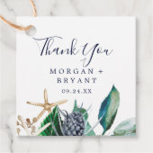 Étiquettes Cadeau Nautique moderne | Merci vert (Devant)