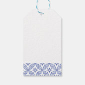 Étiquettes-cadeau Navy blue & Lemons merci (Dos)