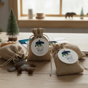 Étiquettes Cadeau Né Pour Être Un Baby shower Sauvage