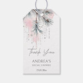 Étiquettes-cadeau Neige amoureuse douche nuptiale d'hiver (Devant)