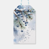 Étiquettes-cadeau Neige dans les faveurs de douche nuptiale d'hiver  (Dos)