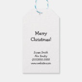 Étiquettes-cadeau NEIGE Merci Popby pour vous (Dos)