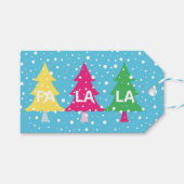 Étiquettes-cadeau Neon Fa La La Christmas Arbre (Devant (Horizontal))