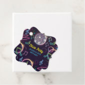 Étiquettes Cadeau Neon Glow Disco Dance Anniversaire (En situation)