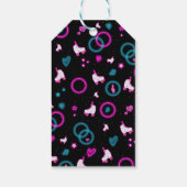 Étiquettes-cadeau Neon Glow Roller Skating Roll Anniversaire Fête (Dos)