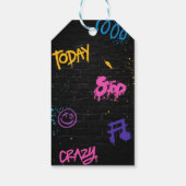 Étiquettes-cadeau Neon Graffiti 6 7 Tendance de mème Six Sept Annive (Dos)