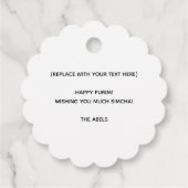 Étiquettes Cadeau Neon Purim (Dos)