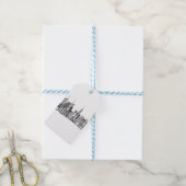 Étiquettes-cadeau New York City aquarelle noir manhattan NYC (Avec de laficelle)