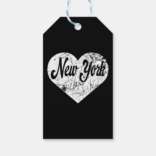 Étiquettes-cadeau New York Heart (Dos)
