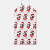 Étiquettes-cadeau Newfypoo Chien race Étoiles de Noël (Devant)