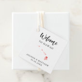 Étiquettes Cadeau N'importe quel sac d'accueil Mariage Hawaii couleu (En situation)