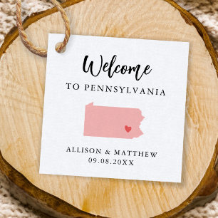 Étiquettes Cadeau N'importe quel sac de bienvenue Mariage Color Penn