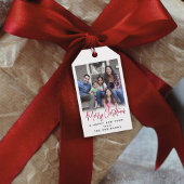 Étiquettes-cadeau N'Importe Quel Texte Moderne Simple Script & Photo