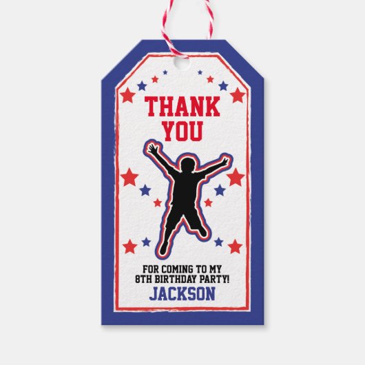 Étiquettes-cadeau Ninja Garçons guerriers Anniversaire (Devant)