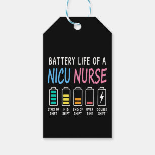 Étiquettes-cadeau Niveau d'humour de la durée de vie de la batterie