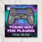 Étiquettes Cadeau Niveau du jeu vidéo Jusqu'à l'anniversaire Fête Fa (Devant)