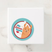 Étiquettes Cadeau No Drama Llama (Chaud) Turquoise (En situation)