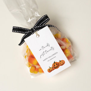Étiquettes-cadeau No Tricks Just Traite Halloween Gift Tag Favor Tag