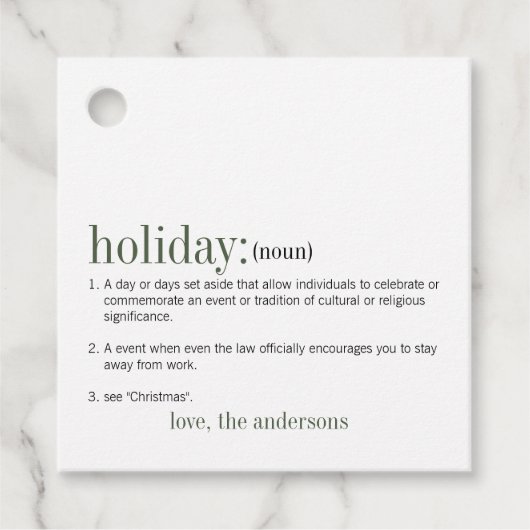 Étiquettes Cadeau Noël (Devant)